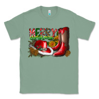 Sage cowboy merry christmas Classic Tee - CowhideDigitalArt