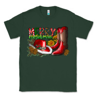 Sports Green cowboy merry christmas Classic Tee - CowhideDigitalArt