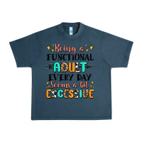 Midnight Navy being a functional adult every day seems  a bit ex Urban Heavy Tee - MaliasSmallBusiness