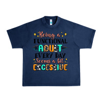 Navy being a functional adult every day seems  a bit ex Urban Heavy Tee - MaliasSmallBusiness