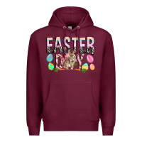 Burgundy Easter Day with rabbit Premium Hoodie - HowdyJamesFarm