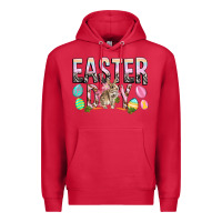 Cardinal Easter Day with rabbit Premium Hoodie - HowdyJamesFarm