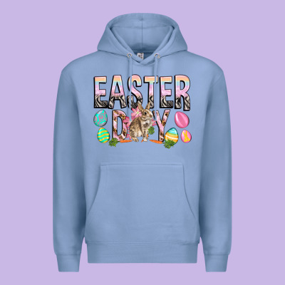 Easter Day With Rabbit Premium Hoodie Designed By Howdyjamesfarm