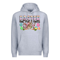 Heather Grey Easter Day with rabbit Premium Hoodie - HowdyJamesFarm