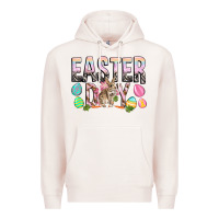 Pale Pink Easter Day with rabbit Premium Hoodie - HowdyJamesFarm