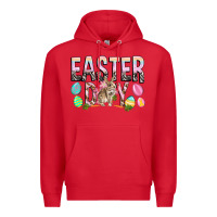 Red Easter Day with rabbit Premium Hoodie - HowdyJamesFarm
