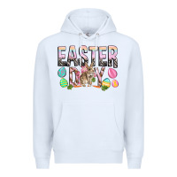 White Easter Day with rabbit Premium Hoodie - HowdyJamesFarm