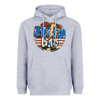 Heather Grey All american dad 4th of july Heavyweight Hoodie - CowGirlArtShop
