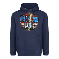 Navy All american dad 4th of july Heavyweight Hoodie - CowGirlArtShop