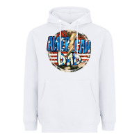 White All american dad 4th of july Heavyweight Hoodie - CowGirlArtShop