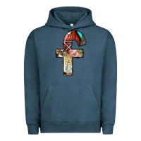 Pigment Midnight Navy farm life alphabet lowercase letters f Urban Hoodie - BundleAndBundleShop