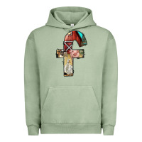 Pigment Oil Green farm life alphabet lowercase letters f Urban Hoodie - BundleAndBundleShop