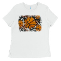 White basketball background Ladies Tee - JahusDesignShop