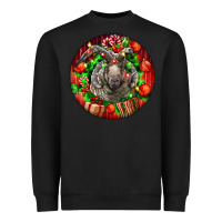 Black christmas navajo churro sheep Heavyweight Sweatshirt - LillyAllenDesigns