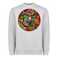 Heather Grey christmas navajo churro sheep Heavyweight Sweatshirt - LillyAllenDesigns