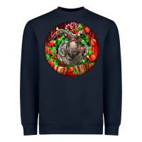 Navy christmas navajo churro sheep Heavyweight Sweatshirt - LillyAllenDesigns