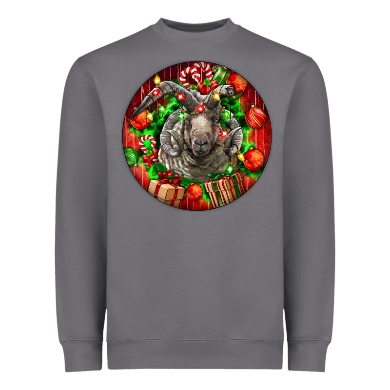 Christmas Navajo Churro Sheep Heavyweight Sweatshirt by LillyAllenDesigns | Teevron
