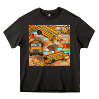 Asphalt fall school bus seamless pattern Heavy Core Tee - BundleAndBundleShop