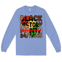 Colony Blue black history month Long Sleeve Tee - LillyAllenDesigns