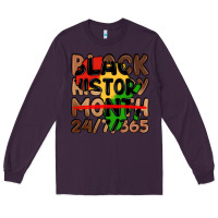 Plum black history month Long Sleeve Tee - LillyAllenDesigns