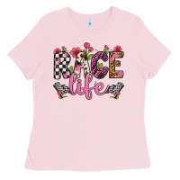 Bubblegum Pink race life Ladies Tee - Artiststas
