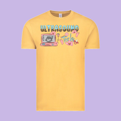 Ultrasound Tech Vintage Tee Designed By Maliassmallbusiness