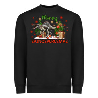Black merry spinosaurusmas Heavyweight Sweatshirt - LillyAllenDesigns