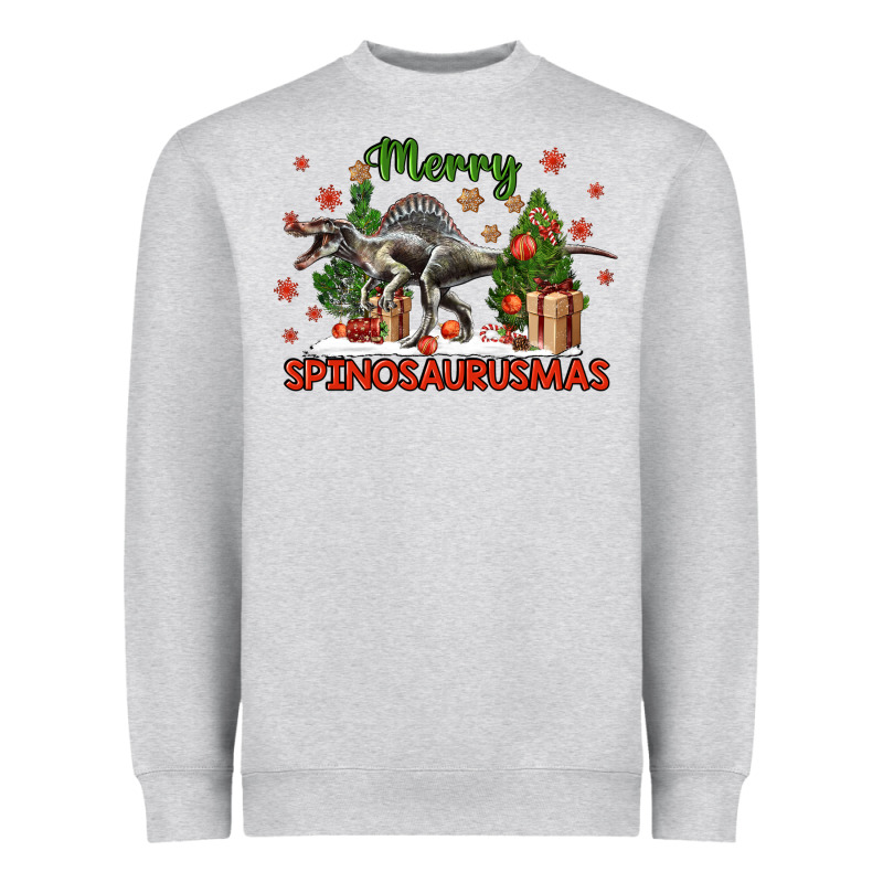 Merry Spinosaurusmas Heavyweight Sweatshirt by LillyAllenDesigns | Teevron