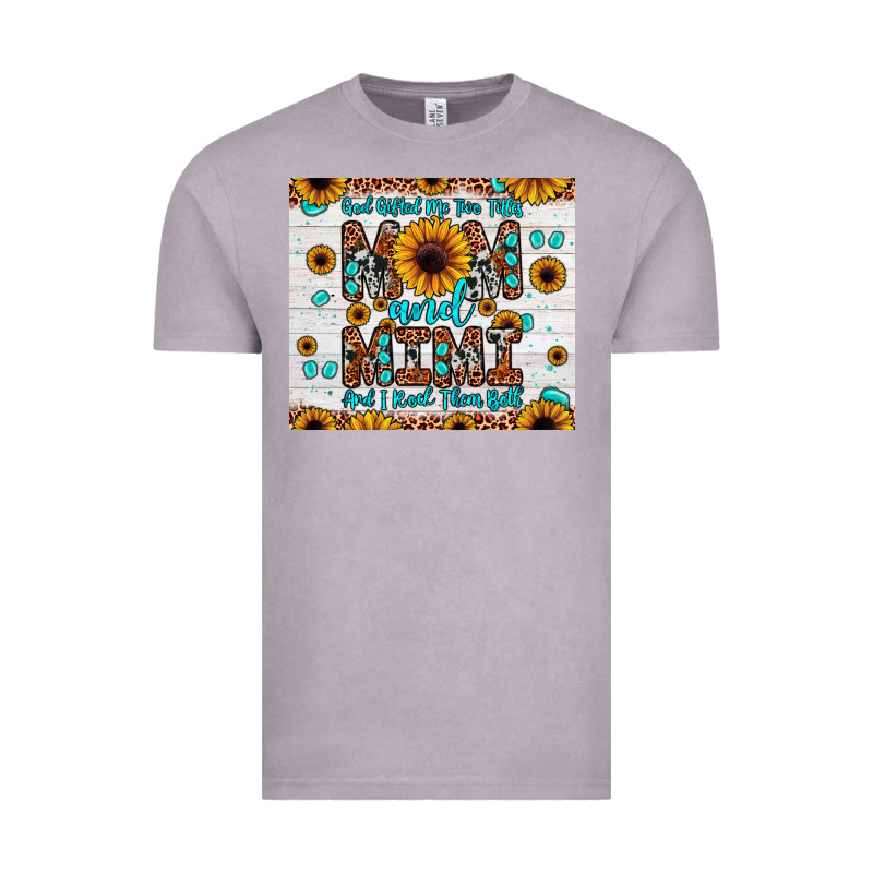 God Gifted Me Two Titles Mom And Mimi And I Rock Them Both Vintage Tee by JahusDesignShop | Teevron