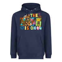 Navy The hunt is on Easter Day Heavyweight Hoodie - CowGirlArtShop