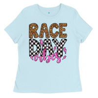 Baby Blue race day vibes Ladies Tee - Artiststas