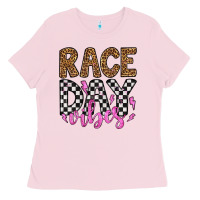 Bubblegum Pink race day vibes Ladies Tee - Artiststas
