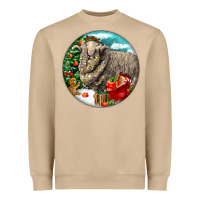 Mushroom christmas merino wool sheep Heavyweight Sweatshirt - LillyAllenDesigns