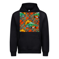 Black fall truck seamless pattern Urban Hoodie - BundleAndBundleShop