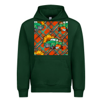 Forest Green fall truck seamless pattern Urban Hoodie - BundleAndBundleShop