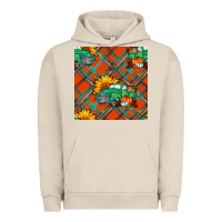 Pigment French Oak fall truck seamless pattern Urban Hoodie - BundleAndBundleShop