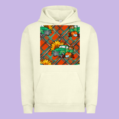 Fall Truck Seamless Pattern Urban Hoodie Designed By Bundleandbundleshop