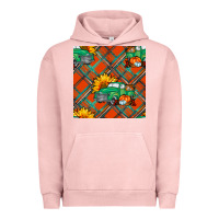 Pigment Salmon fall truck seamless pattern Urban Hoodie - BundleAndBundleShop