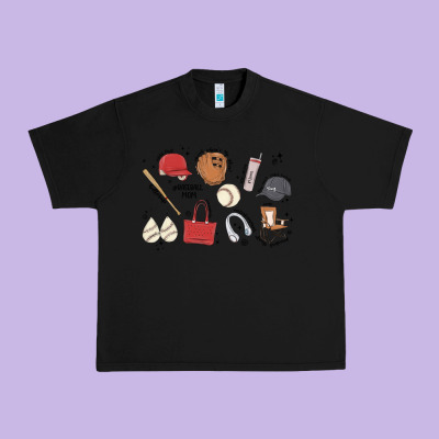Baseball Mom Urban Heavy Tee Designed By Maliassmallbusiness