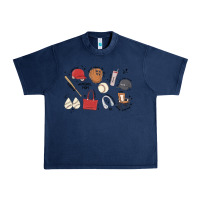 Navy baseball mom Urban Heavy Tee - MaliasSmallBusiness