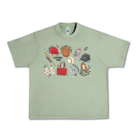 Oil Green baseball mom Urban Heavy Tee - MaliasSmallBusiness