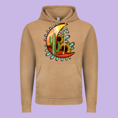 Desert Moon Vintage Hoodie Designed By Jasminsmagicworld