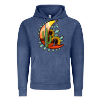 Vintage Denim Desert Moon Vintage Hoodie - Jasminsmagicworld