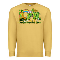 Antique Gold LPN Licensed Practical Nurse St. Patrick's Day Premium Sweatshirt - CowGirlArtShop