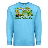 Ocean Blue LPN Licensed Practical Nurse St. Patrick's Day Premium Sweatshirt - CowGirlArtShop