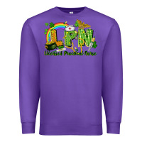Purple LPN Licensed Practical Nurse St. Patrick's Day Premium Sweatshirt - CowGirlArtShop