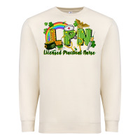 Sandshell LPN Licensed Practical Nurse St. Patrick's Day Premium Sweatshirt - CowGirlArtShop