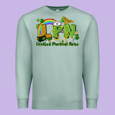 Lpn Licensed Practical Nurse St. Patrick's Day Premium Sweatshirt Designed By Cowgirlartshop
