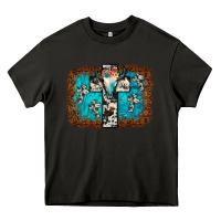 Asphalt bull skull cross backgraund Heavy Core Tee - JahusDesignShop
