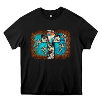 Black bull skull cross backgraund Heavy Core Tee - JahusDesignShop